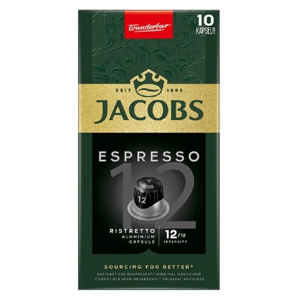Jacobs, Espresso Ristretto, kapsułki, 10 sztuk