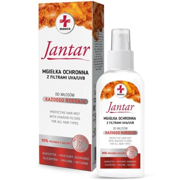 Jantar Medica, mgiełka ochronna do włosów z filtrami UVA/UVB, do każdego rodzaju włosów, 150ml