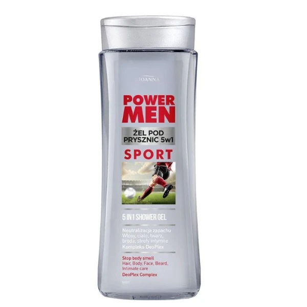 Joanna, Power Men Sport, żel pod prysznic 5w1, 300ml