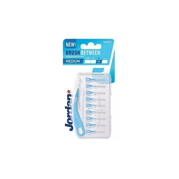 Jordan, Brush Between, szczoteczki międzyzębowe, rozmiar M 0,6mm, 10 sztuk