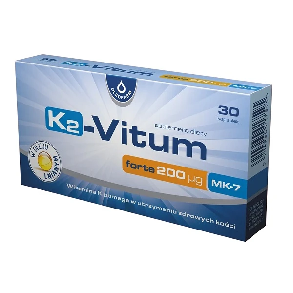 K2-Vitum Forte 200mcg MK-7, 30 kapsułek