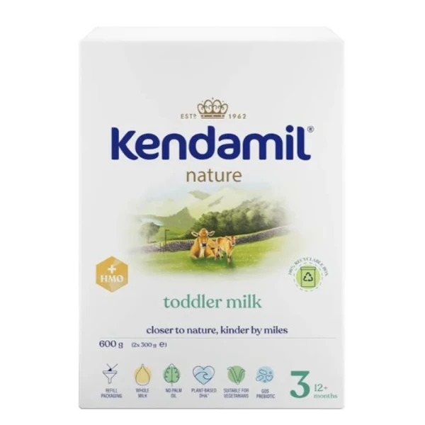 Kendamil Nature 3 HMO+, mleko następne, dla niemowląt po 12 miesiącu życia, 600g