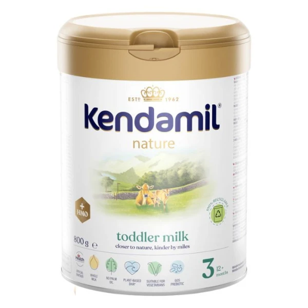 Kendamil Nature 3 HMO+, mleko następne, dla niemowląt po 12 miesiącu życia, 800g
