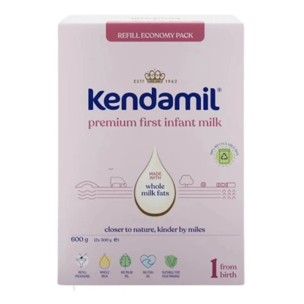 Kendamil Premium 1, mleko początkowe, dla niemowląt od urodzenia, 600g