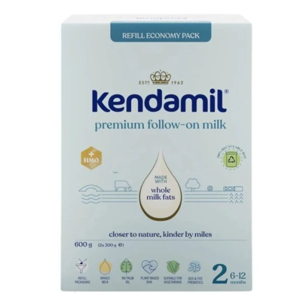 Kendamil Premium 2, mleko następne, dla niemowląt po 6 miesiącu życia, 600g