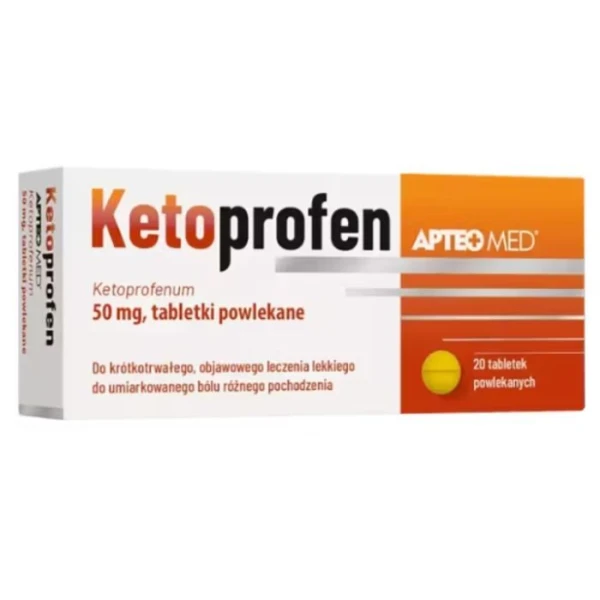 Ketoprofen  50mg, Apteo Med, 20 tabletek