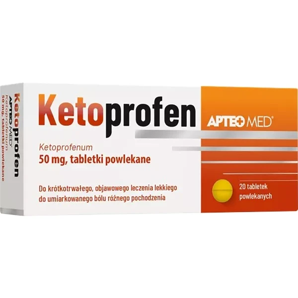 Ketoprofen  50mg, Apteo Med, 20 tabletek