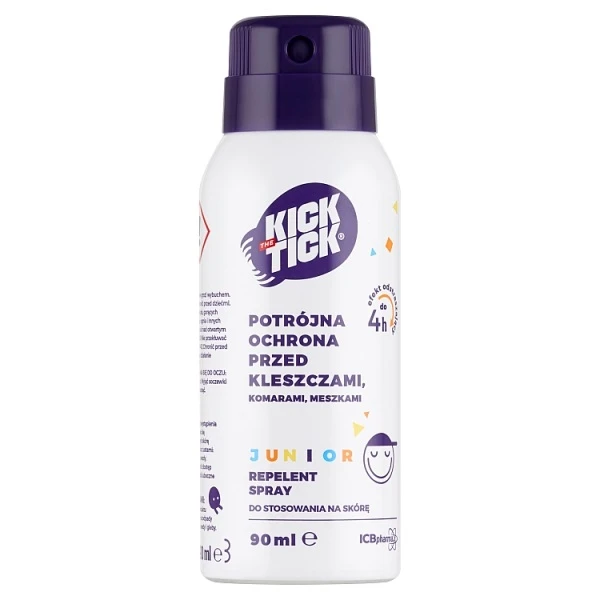 Kick the Tick Max Repelent Plus, spray chroniący przed komarami i kleszczami, bez DEET, 90ml
