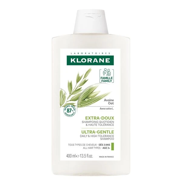 Klorane Avoine Oat, delikatny szampon z owsem, do codziennego stosowania, od 3 roku życia, 400ml