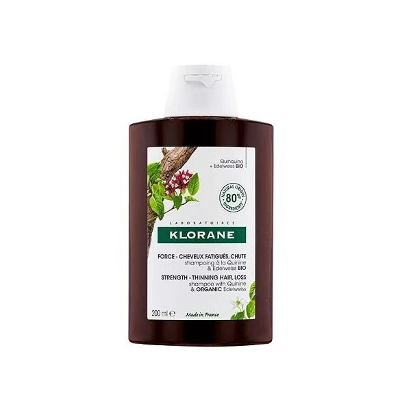 Klorane, szampon z chininą i organiczną szarotką, do włosów ze skłonnością do wypadania, 200ml