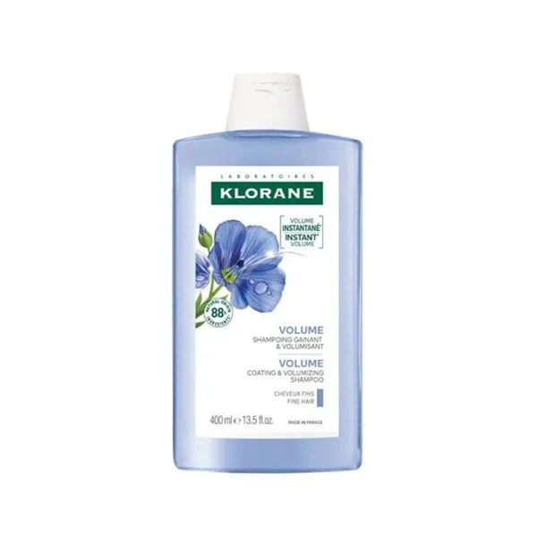 Klorane,  Volume, szampon nadający włosom objętości, z organicznym lnem, 400ml