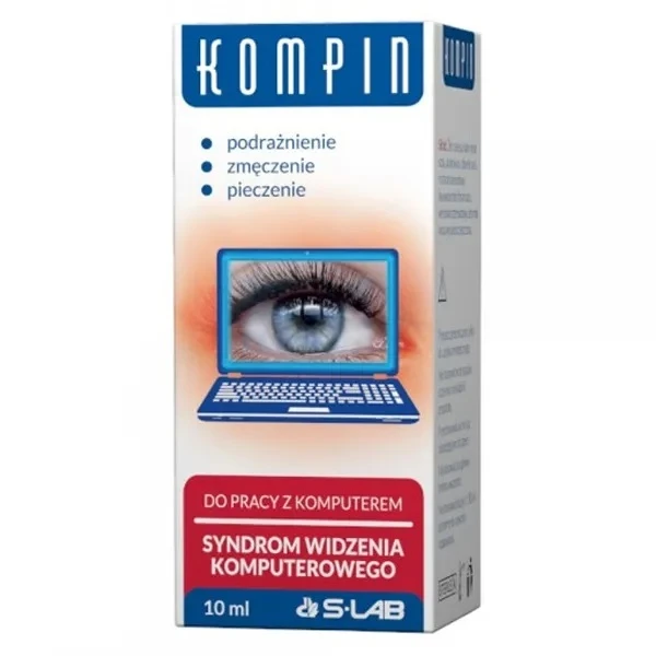 Kompin, krople do oczu, do pracy z komputerem, 10ml