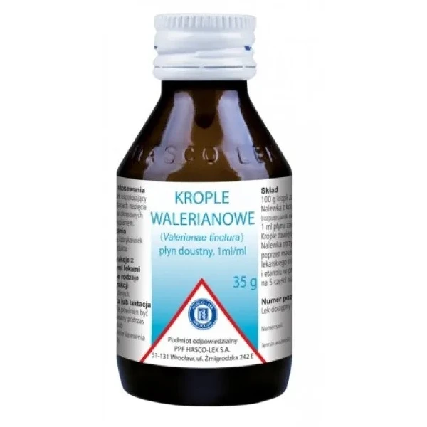 Krople walerianowe 1ml/ml, krople doustne, 35g