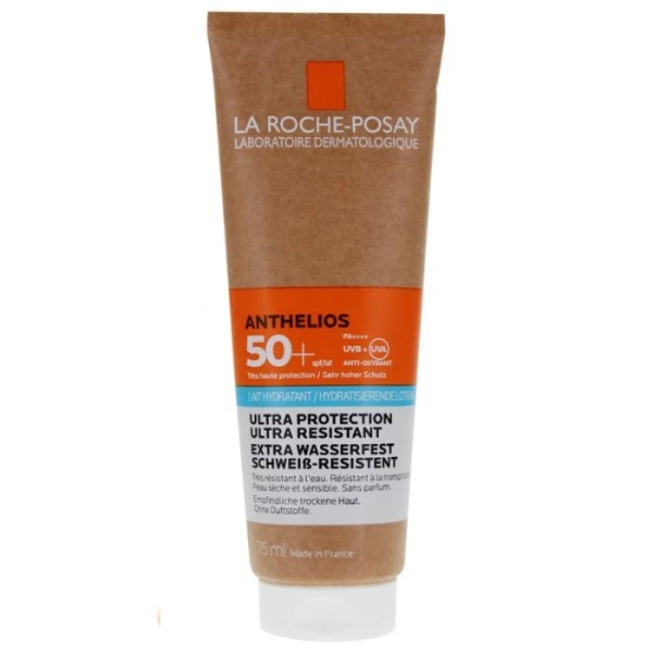 La Roche-Posay Anthelios, mleczko nawilżające SPF 50+, dla skóry wrażliwej i reaktywnej na słońce, 75ml
