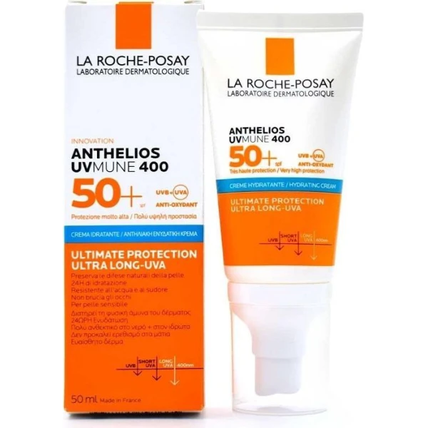 La Roche-Posay Anthelios UVMune 400, krem nawilżający do twarzy SPF50+, 50ml