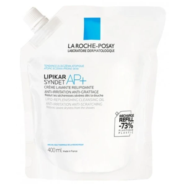 La Roche-Posay Lipikar Syndet AP+, krem myjący dla skóry atopowej, od urodzenia, eco-refill, 400ml