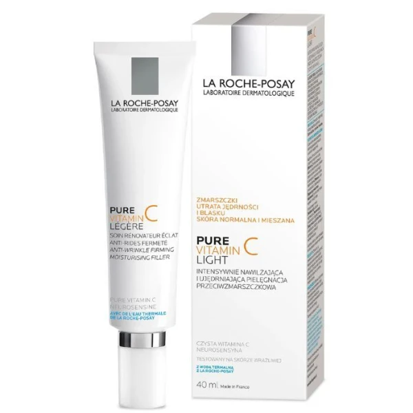 La Roche-Posay Pure Vitamin C Light, intensywnie nawilżająca i ujędrniająca pielęgnacja przeciwzmarszczkowa, 40ml