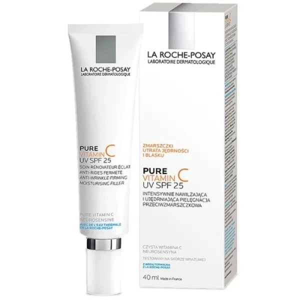 La Roche-Posay Pure Vitamin C UV, intensywnie nawilżająca i ujędrniająca pielęgnacja przeciwzmarszczkowa, SPF 25, 40ml