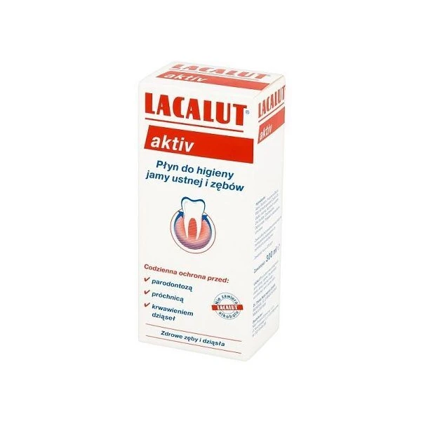 Lacalut Aktiv, płyn do płukania jamy ustnej i zębów, 300ml