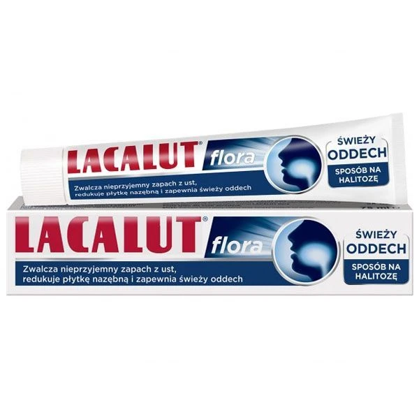 Lacalut Flora, pasta do zębów na świeży oddech, 75ml