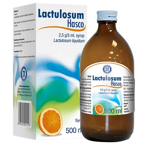 Lactulosum Hasco 2,5g/5ml, syrop, 500ml