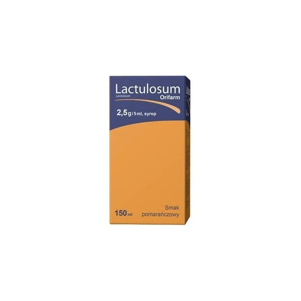 Lactulosum Orifarm 2,5g/5ml, syrop, smak pomarańczowy, 150ml