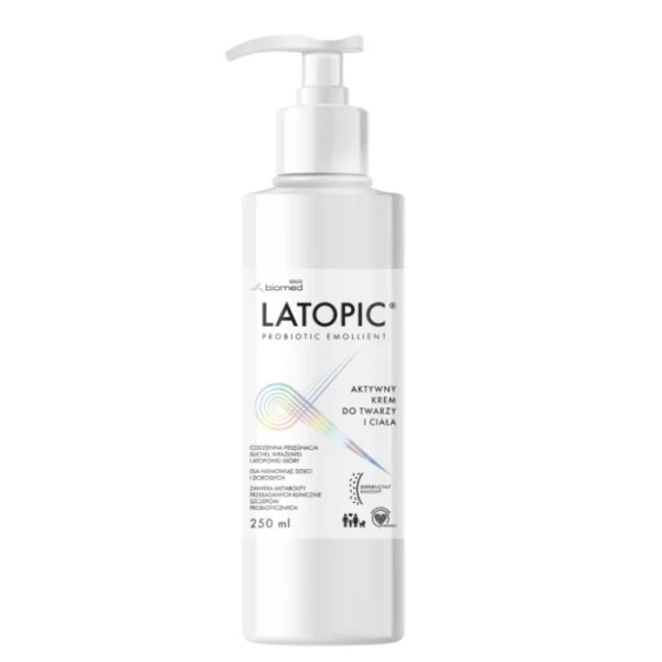 Latopic, krem do twarzy i ciała, skóra atopowa, od urodzenia, 250ml
