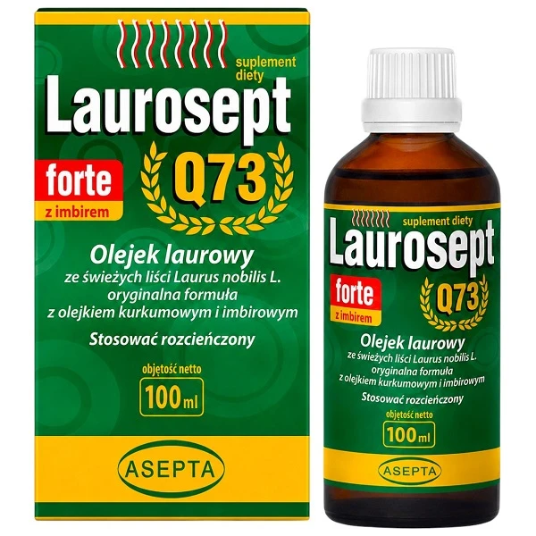 Laurosept Q73 Forte z imbirem, krople, 100ml