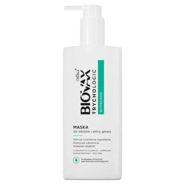 L'biotica Biovax Trychologic, Wypadanie, maska do włosów i skóry głowy, 200ml