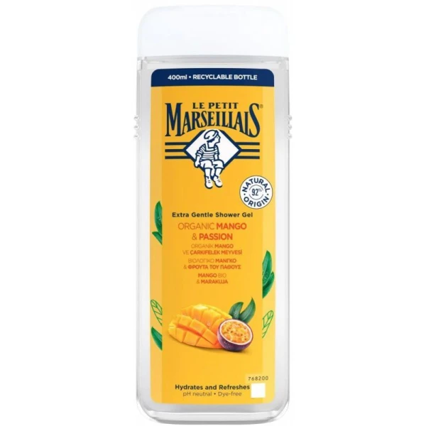 Le Petit Marseillais, żel pod prysznic, mango i marakuja, 400ml
