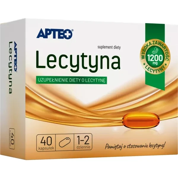 Lecytyna 1200mg Apteo, 40 kapsułek