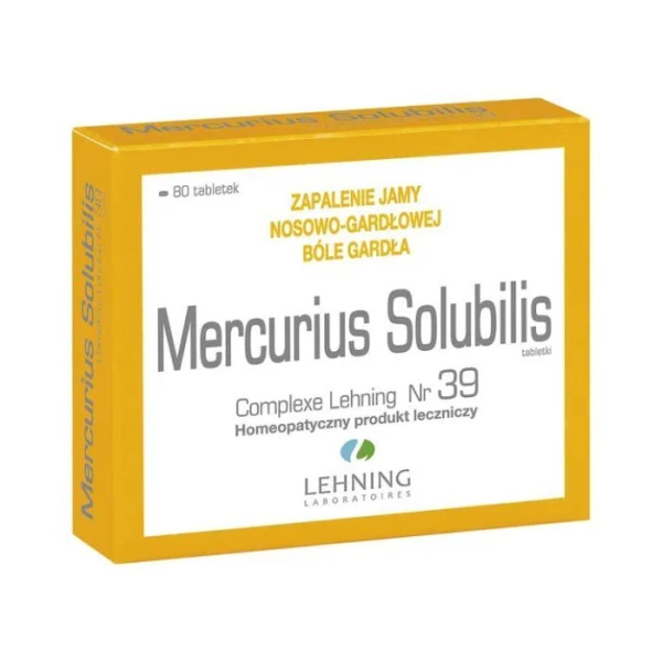 Lehning, Mercurius Solubilis, Complexe Lehning Nr 39, 80 tabletek