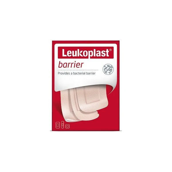 Leukoplast, Barrier, plaster z opatrunkiem, cielisty, 3 rozmiary, 20 sztuk