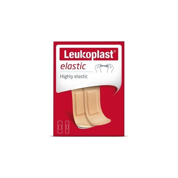 Leukoplast, Elastic, plaster z opatrunkiem, cielisty, 2 rozmiary, 20 sztuk