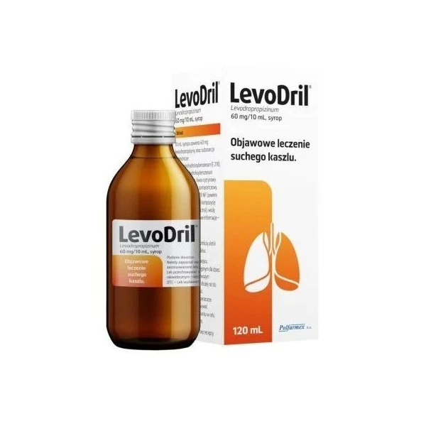 LevoDril 60mg/10ml, syrop, po 2 roku życia, 120ml
