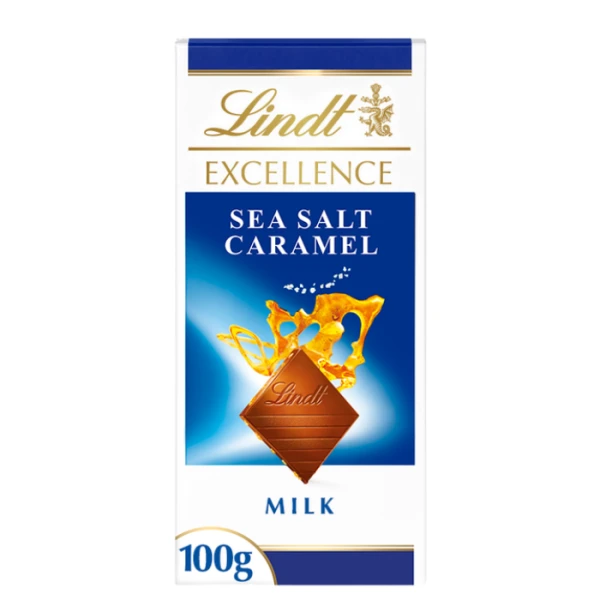 Lindt Excellence Milk, czekolada mleczna, karmel i sól morska, 100g