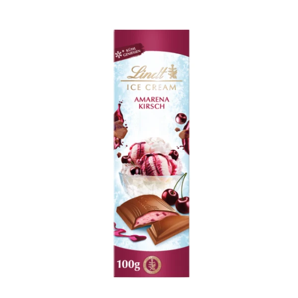 Lindt Slim Ice Cream, mleczna czekolada, wiśnia, 100g