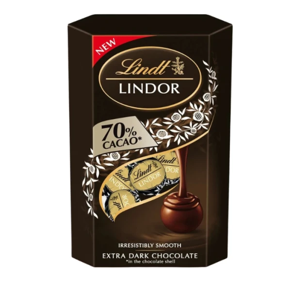 Lindt Lindor, praliny z czekolady gorzkiej, 200g