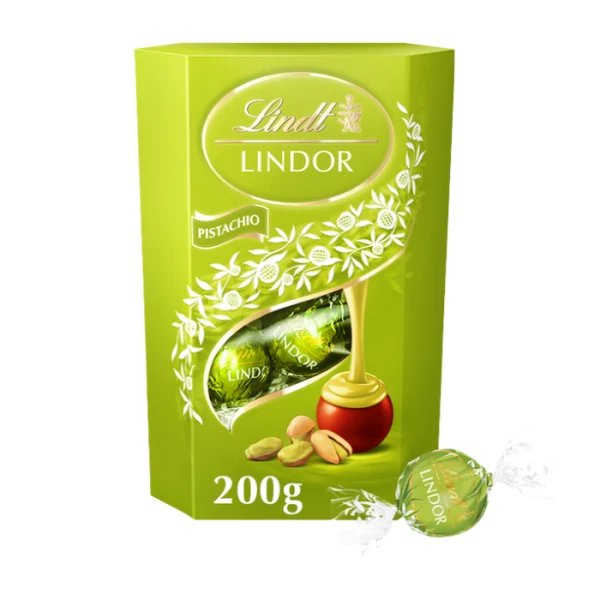 Lindt Lindor, praliny z nadzieniem pistacjowym, 200g