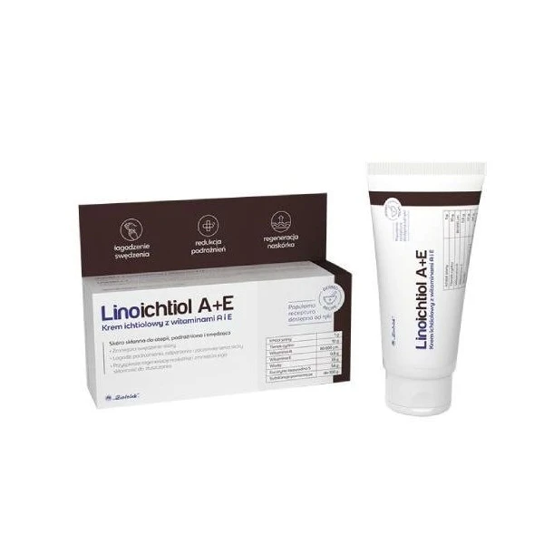 Linoichtiol A+E, krem ichtiolowy z witaminami A+E, 50g