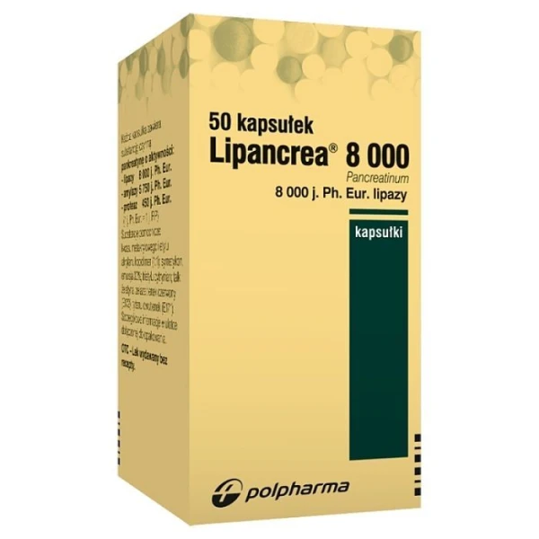 Lipancrea 8000j. Ph.Eur., 50 kapsułek