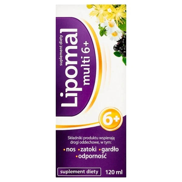 Lipomal Multi 6+, syrop, po 6 roku życia, 120ml
