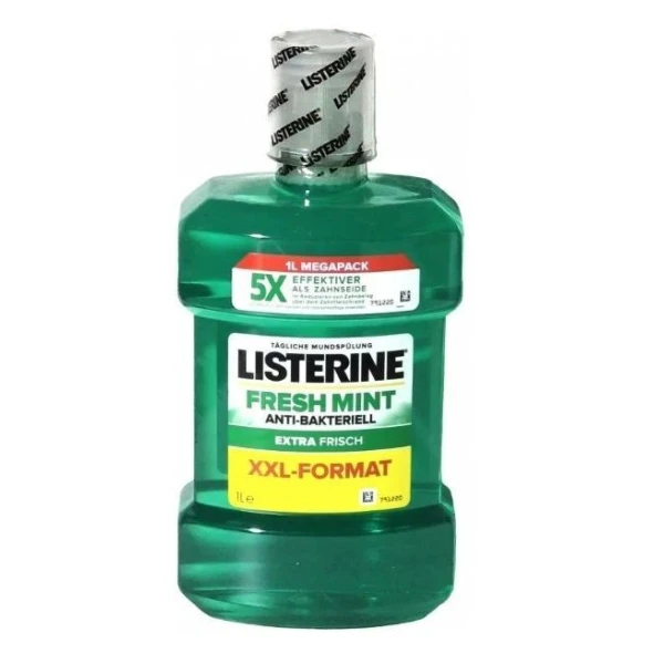 Listerine Fresh Mint, antybakteryjny płyn do płukania jamy ustnej, 1000ml