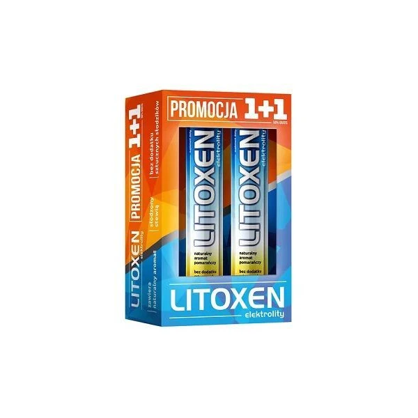 Litoxen, smak pomarańczowy, 40 tabletek musujących