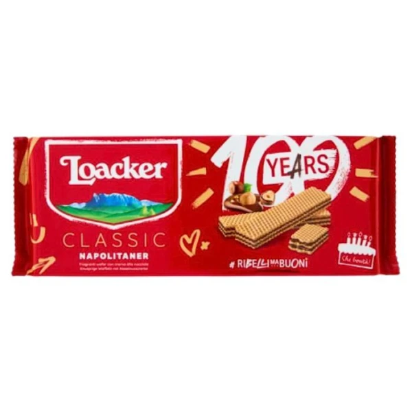 Loacker Classic Napolitaner, wafelki z orzechowym kremem, 175g