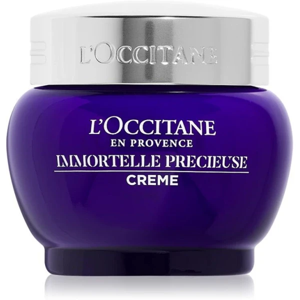 L'Occitane, Immortelle Precieuse, krem zmniejszający oznaki starzenia z kwasem hialuronowym i nieśmiertelnikiem, 50ml