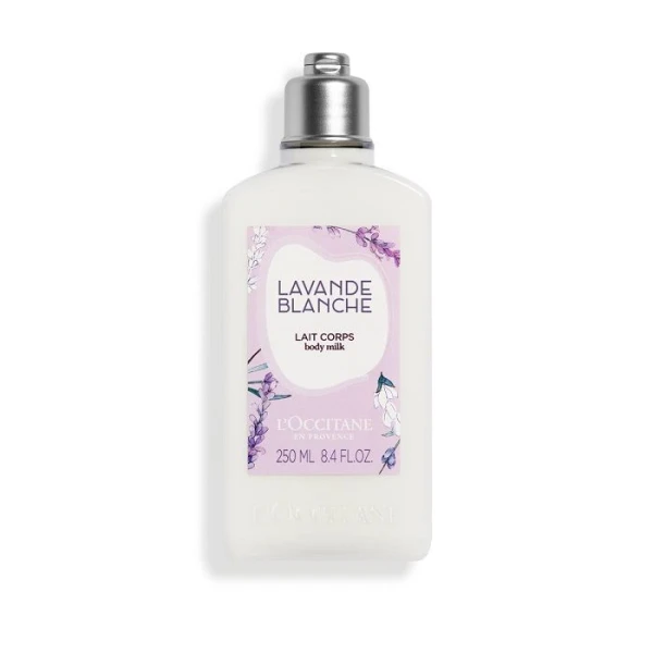 L'Occitane, mleczko do ciała z białą i niebieską lawendą, 250ml