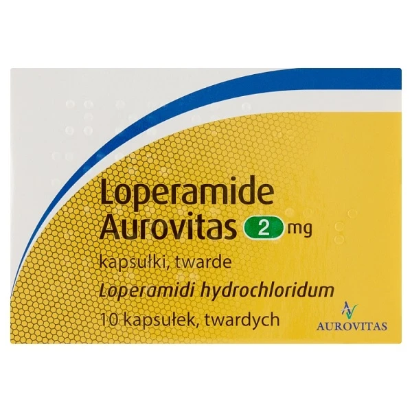 Loperamide Aurovitas 2mg, 10 kapsułek