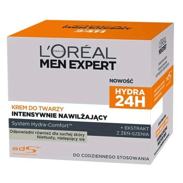 L’Oreal Men Expert Hydra 24h, krem intensywnie nawilżający do twarzy, 50ml