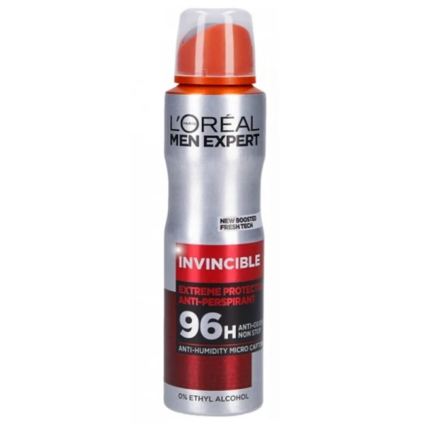 L’Oreal Men Expert, Invincible, antyperspirant w sprayu, 150ml